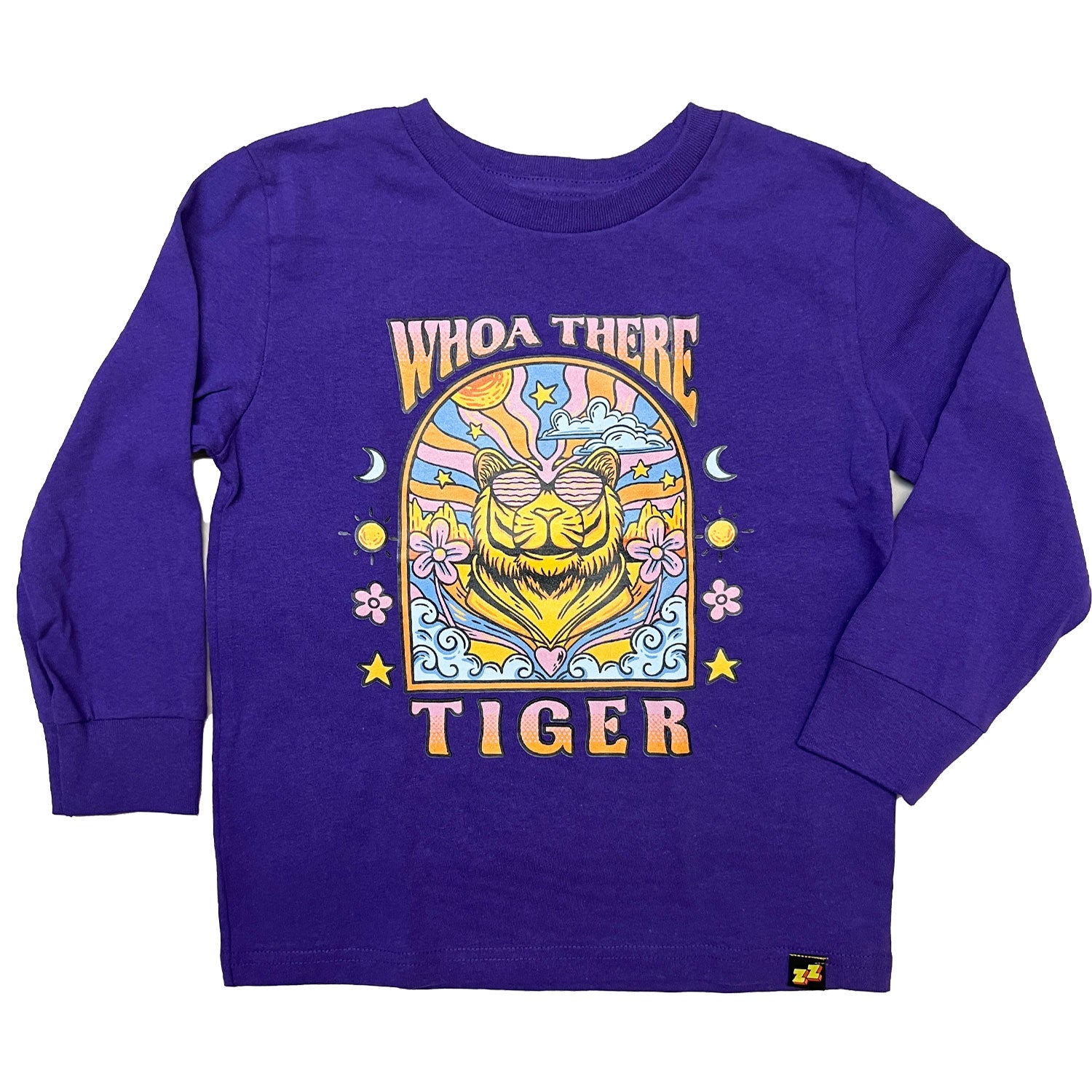 "Whoa There Tiger" Long Sleeve Tee | Kids' Graphic Tee | Sizes 2T-YXL