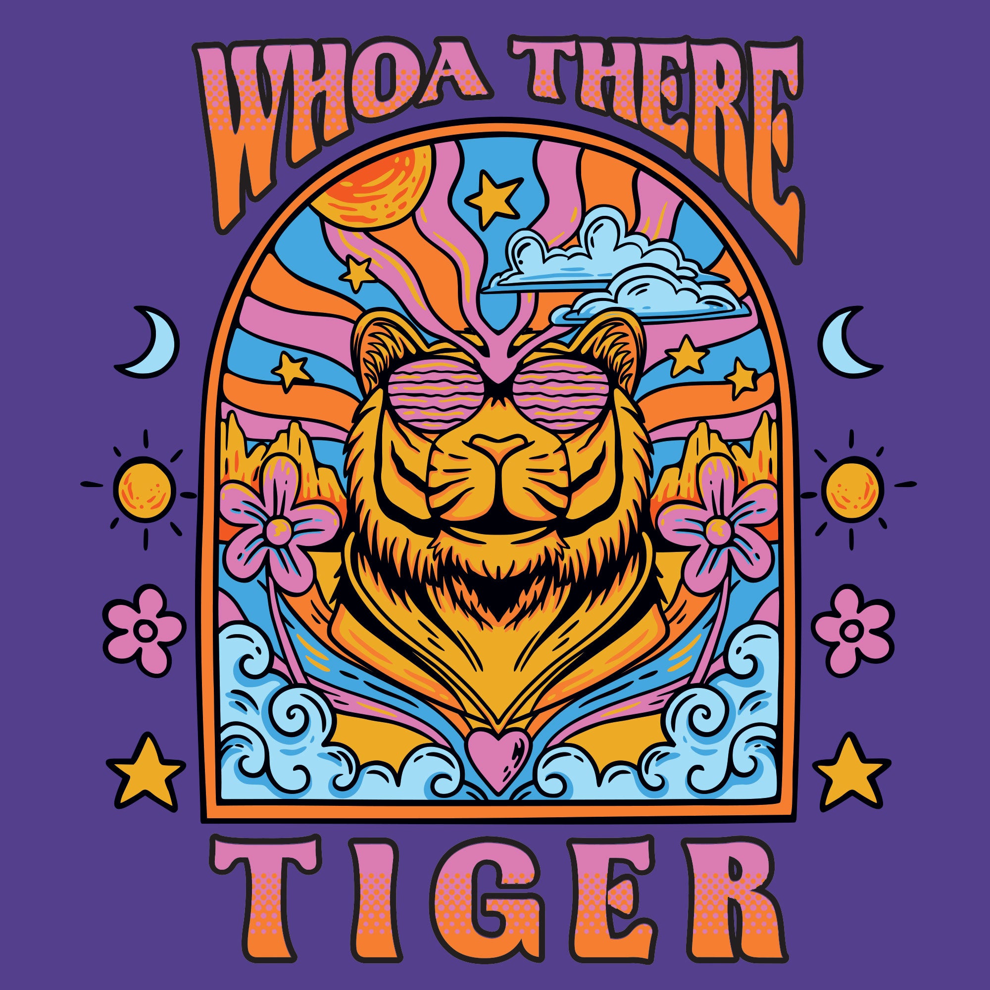 "Whoa There Tiger" Long Sleeve Tee | Kids' Graphic Tee | Sizes 2T-YXL